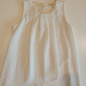 Monteau Girl | Crepe and Lace Tulip Hem Sleeveless Blouse | M (10)